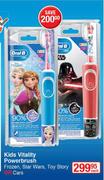 Oral-B Kids Vitality Powerbrush Frozen, Star Wars, Toy Story Or Cars-Each
