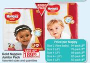 Huggies Gold Nappies Jumbo Pack (Assorted Sizes & Quantities)-Per Pack