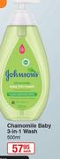 Johnson's Chamomile Baby 3-In-1 Wash-500ml Each