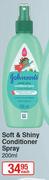 Johnson's Soft & Shiny Conditioner Spray-200ml Each
