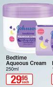 Johnson's Bedtime Aqueous Cream-250ml Each