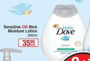 Baby Dove Sensitive Or Rich Moisture Lotion-200ml Each