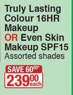 Almay Truly Lasting Colour 16hr Makeup Or Even Skin Makeup SPF15 Assorted Shades-Each 