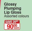 L.A Girls Glossy Plumping Lip Gloss Assorted Colours-Each 