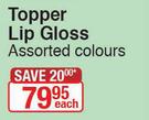 L.A Girls Topper Lip Gloss Assorted Colours-Each    