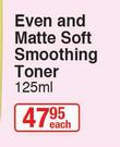 Garnier Even & Matte Soft Smoothing Toner-125ml Each