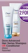 Dove Advanced Hair Series Shampoo or Conditioner Assorted-250ml Each