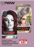 Renew Perfect Colour Permanent Or Semi Permanent Hair Colour (Assorted Shades)-Each