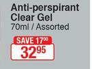 Old Spice Anti-Perspirant Clear Gel Assorted-70ml Each