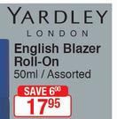 Yardley English Blazer Roll On Assorted-50ml