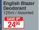 Yardley English Blazer Deodorant Assorted-125ml