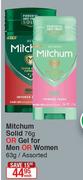Mitchum Solid 76g Or Gel For Men Or Women 63g Assorted-Each