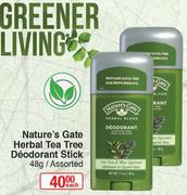 Nature's Gate Herbal Tea Tree Deodorant Stick Assorted-48g Each