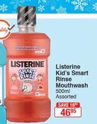 Listerine Kids Smart Rinse Mouthwash Assorted-500ml
