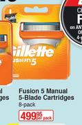 Gillette Fusion 5 Manual 5 Blade Cartridges 8 Pack-Per Pack