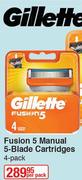 Gillette Fusion 5 Manual 5 Blade Cartridges 4 Pack-Per Pack