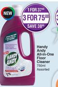 Handy Andy All-In-One Floor Cleaner Assorted-For 3 x 750ml