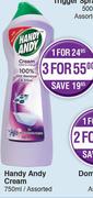 Handy Andy Cream Assorted-For 3 x 750ml