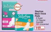 Stayfree Maxi-Thick Pads-Per Pack