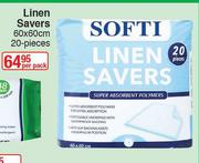 Softi Linen Savers 60cm x 60cm-20 Pieces Per Pack