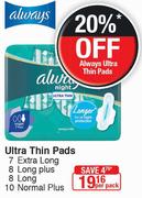 Always Ultra Thin Pads-Per Pack