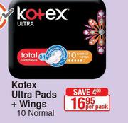 Kotex Ultra Pads + Wings-Per Pack