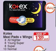 Kotex Maxi Pads + Wings-Per Pack
