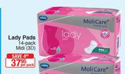 Moli Care Lady Pads 14-Pack Midi(3D)-Per Pack