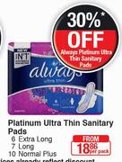 Always Platinum Ultra Thin Sanitary Pads-Per Pack