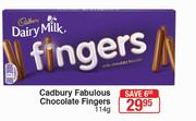 Cadbury Fabulous Chocolate Fingers-114g