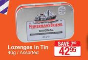 Fisherman's Friend Lozenges In Tin Assorted-40g Each