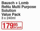 Bausch + Lomb Renu Multi Purpose Solution Value Pack-3x240ml Per Pack
