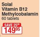 Solal Vitamin B12 Methylcobalamin-60 Tablets