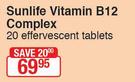 Sunlife Vitamin B12 Complex-20 Effervescent Tablets