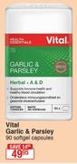 Vital Garlic & Parsley-90 Softgel Capsules