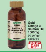 Gold Omega 3 Salmon Oil 1000mg-90 Softgel Capsules
