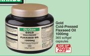Gold Cold-Pressed Flaxseed Oil 1000mg-365 Softgel Capsules