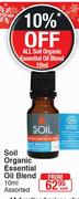 Soil Orgamic Essential Oil Blend Asorted-10ml Each