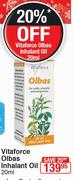 Vitaforce Olbas Inhalant Oil-20ml Each