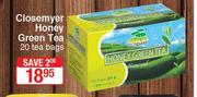 Closemyer Honey Green Tea-20 Tea Bags