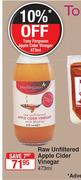 Raw Unfiltered Apple Cider Vinegar-473ml 