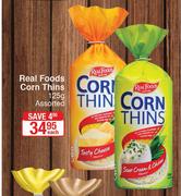 Real Foods Corn Thins Assorted-125g Each