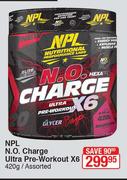NPL N.O.Charge Ultra Pre Workout X6 Assorted-420g