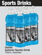 Oshee Isotonic Sports Drink Assorted-1 x 750ml Each