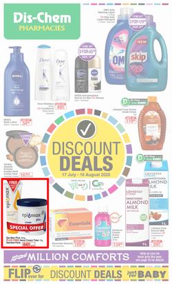 Dis-Chem: Discount Deals (17 July - 16 August 2020), page 1