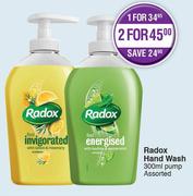 Radox Hand Wash Assorted 300ml Pump-For 2