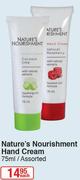 Nature's Nourishment Hand Cream Assorted-75ml Each