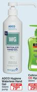 ADCO Hygiene Waterless Hand Gel-500ml Pump