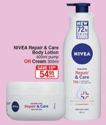 Nivea Repair & Care Body Lotion 400ml Pump Or Cream 300ml-Each