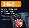 Bosch 720W SDS Plus Rotary Hammer Drill 1345017